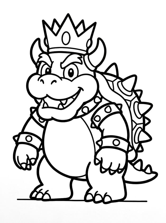 Bowser Mengenakan Mahkota
