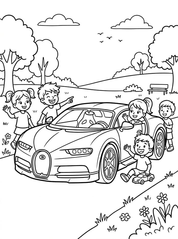 Bugatti dan anak-anak