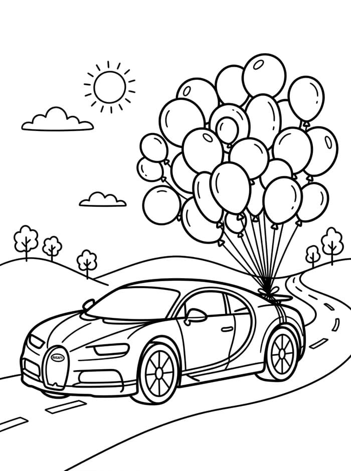 Bugatti dengan Balon