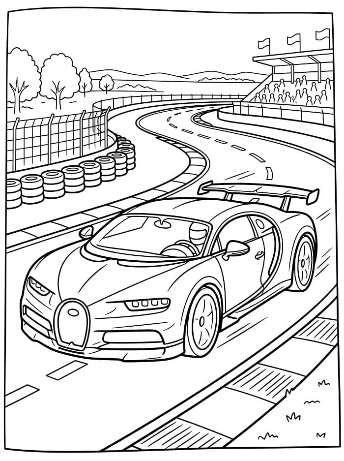 Bugatti di Lintasan Balap