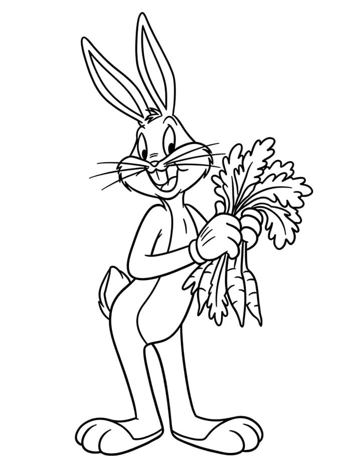 Bugs Bunny Memegang Wortel