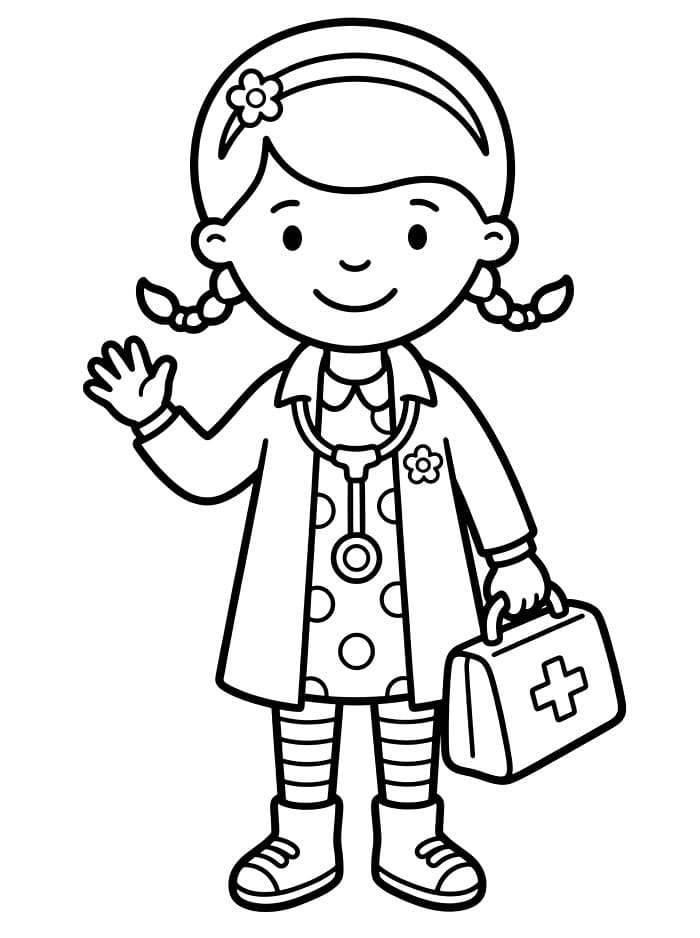 Doc McStuffins melambaikan tangan