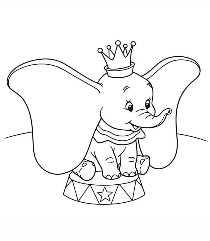 Dumbo memakai mahkota