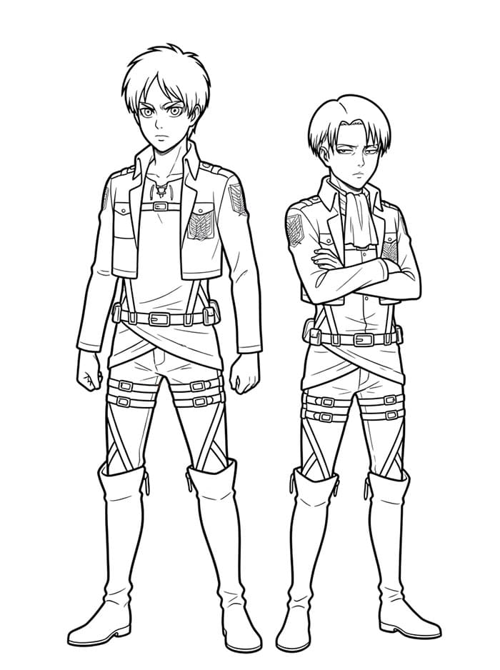 Eren Yeager dan Levi Ackerman