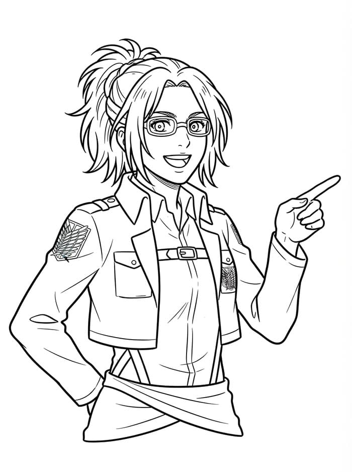 Hange Zoe dari Attack on Titan