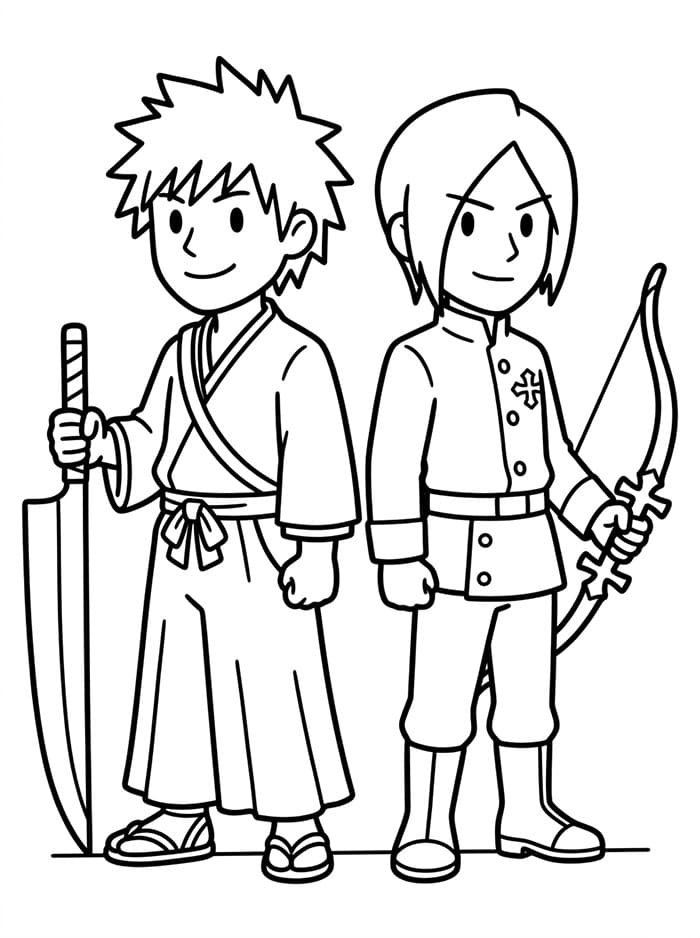 Ichigo dan Uryū Saling Memunggungi