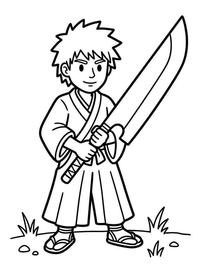 Ichigo Kurosaki Memegang Zangetsu
