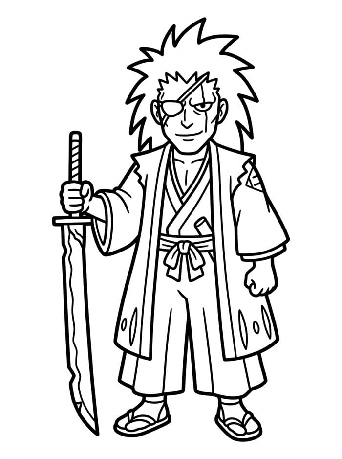 Kenpachi Zaraki Memegang Pedang