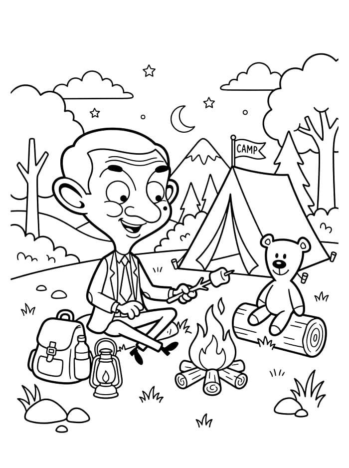 Mr. Bean Berkemah dengan Teddy
