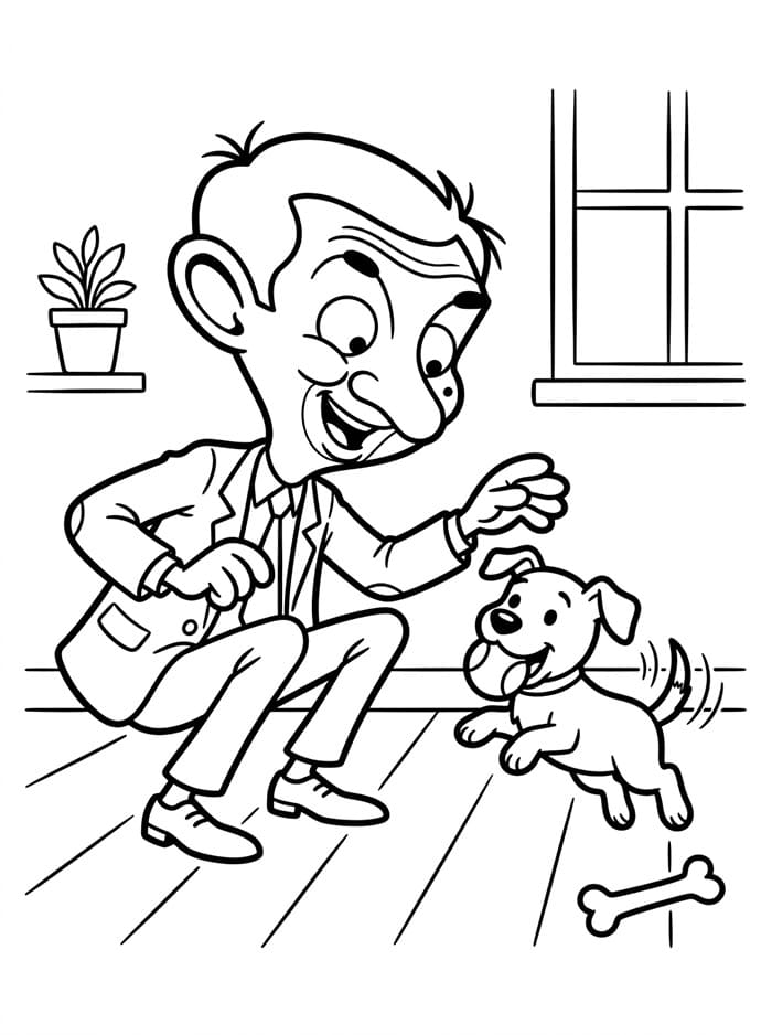 Mr. Bean Bermain dengan Anak Anjing