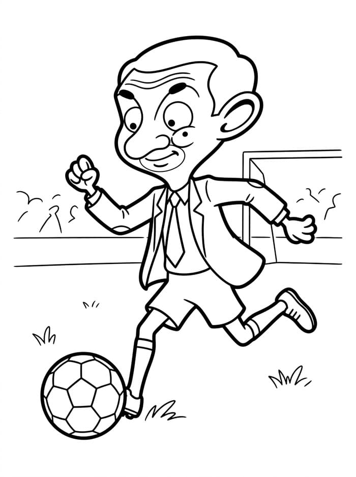 Mr. Bean Bermain Sepak Bola
