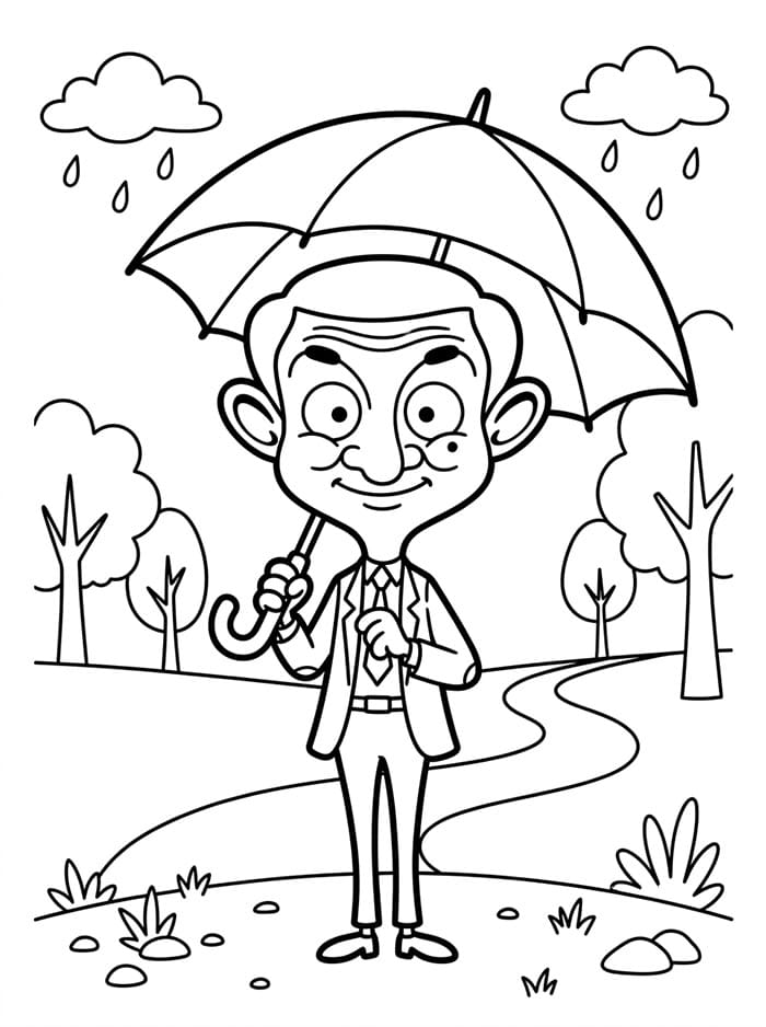 Mr. Bean dengan Payung