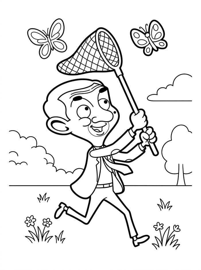 Mr. Bean Menangkap Kupu-kupu