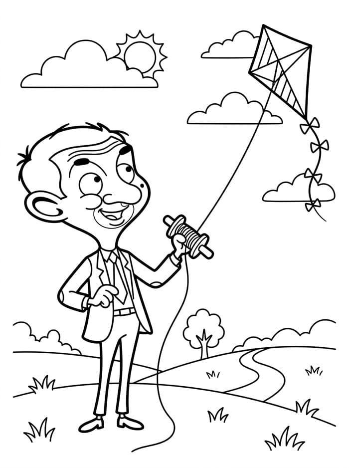 Mr. Bean Menerbangkan Layang-layang