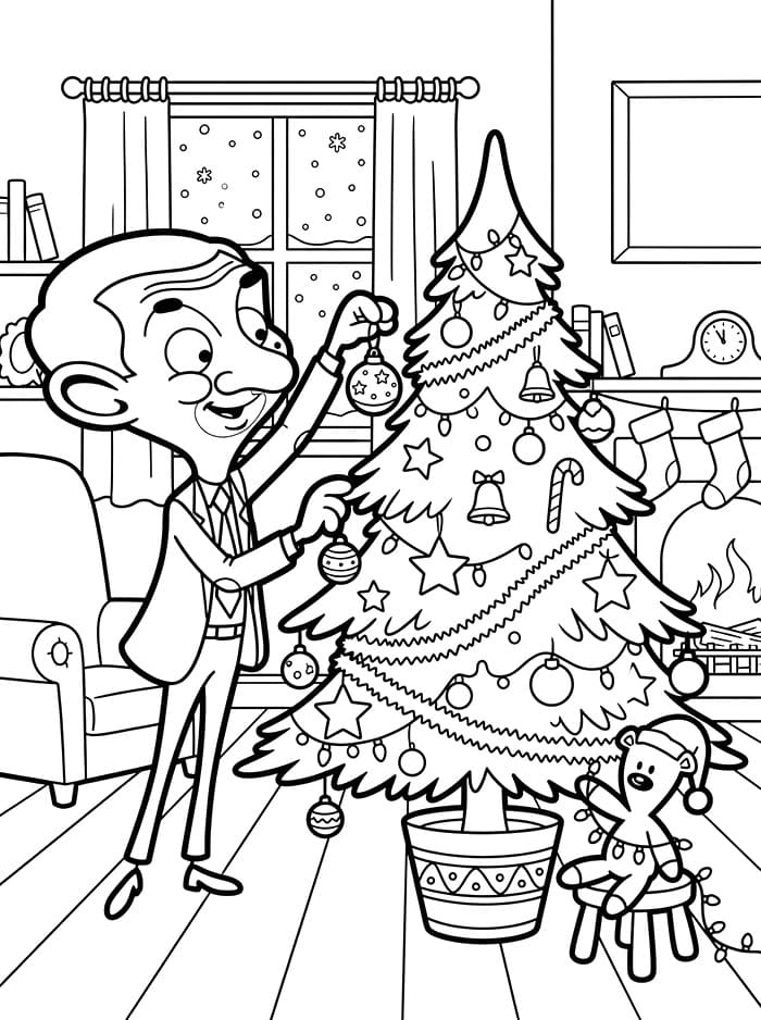 Mr. Bean Menghias Pohon Natal