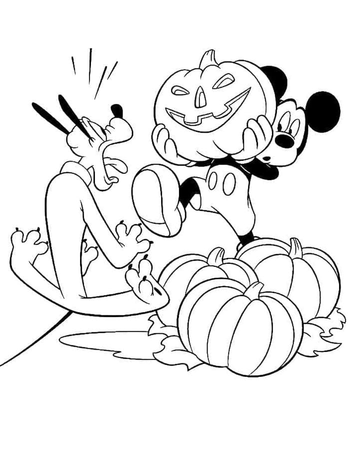 Pluto dan Mickey Disney Halloween