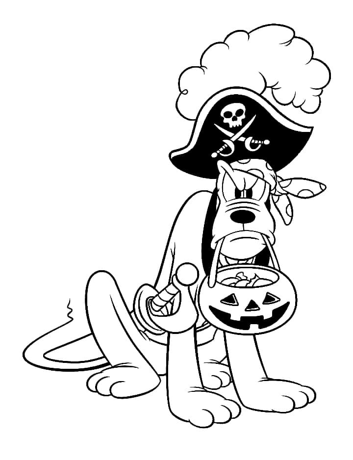 Pluto Marah Disney Halloween