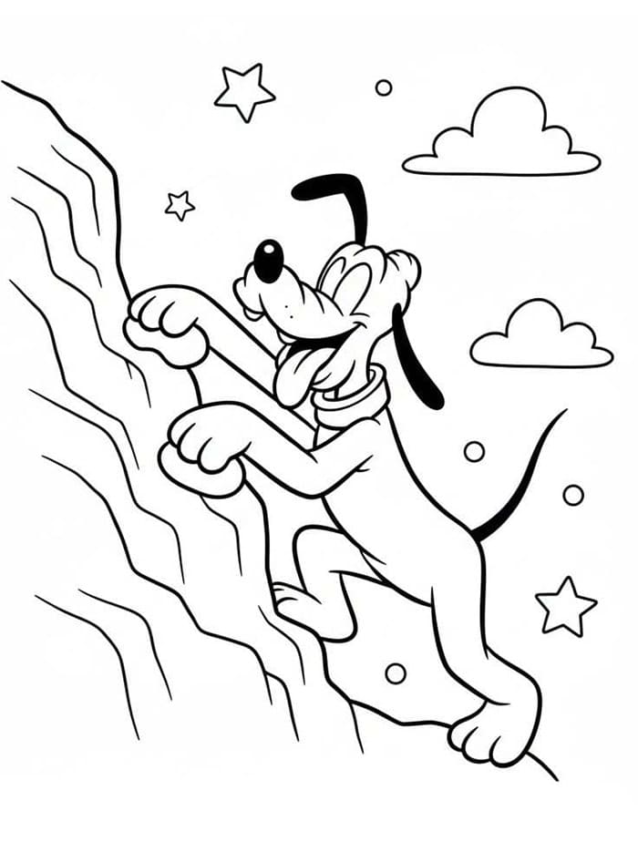 Pluto mendaki gunung