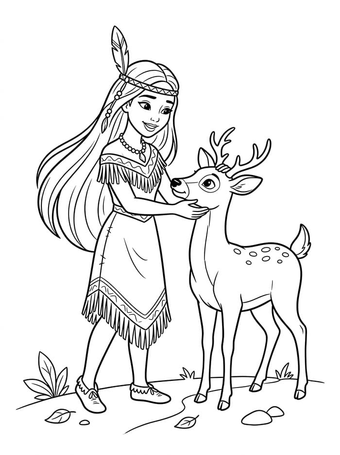 Pocahontas dengan Rusa