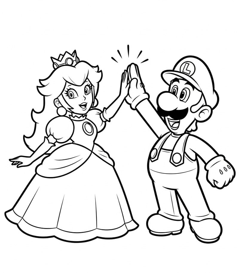 Putri Peach dan Mario bertepuk tangan