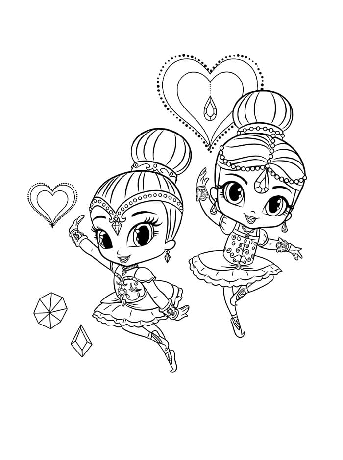 Shimmer dan Shine dengan Balet