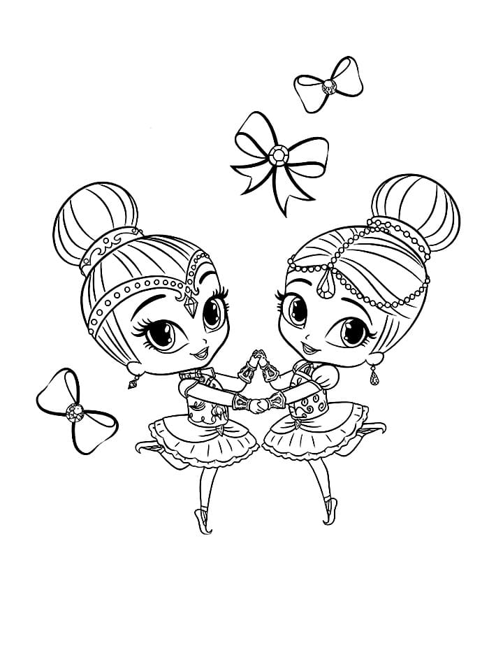 Shimmer dan Shine yang Lucu dan Dapat Dicetak
