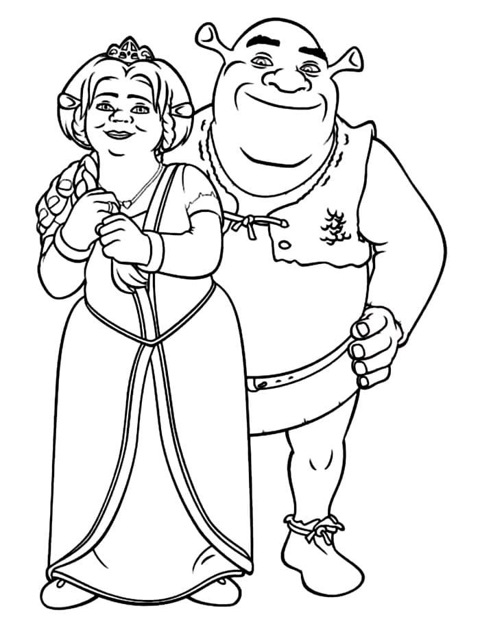 Shrek dan Fiona yang Tersenyum