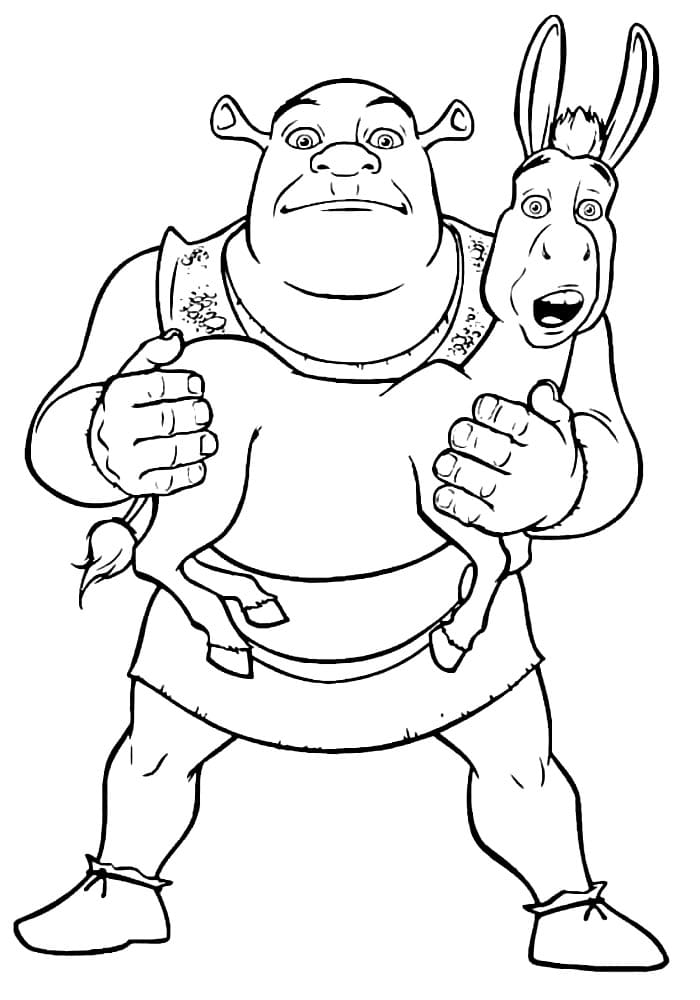 Shrek Lucu Memegang Keledai