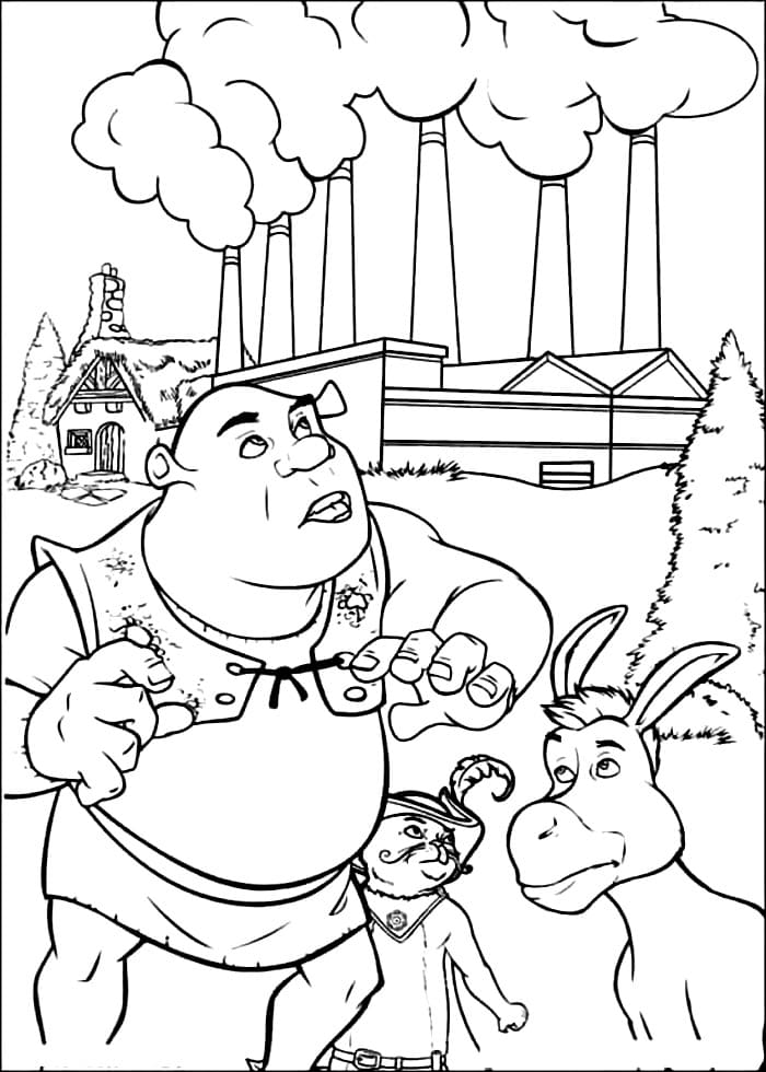 Shrek Sederhana Bersama Teman-Teman