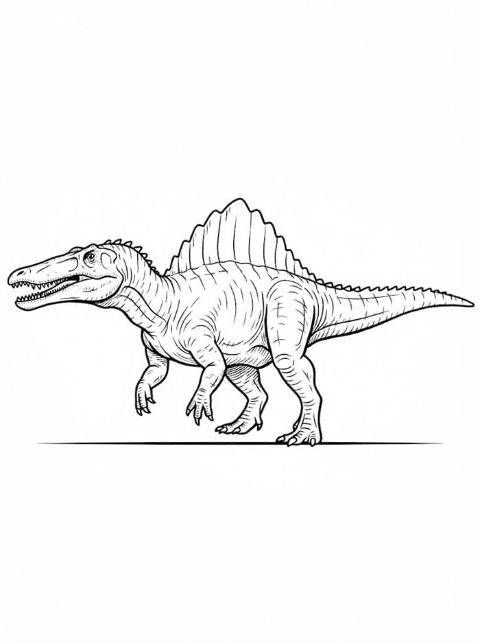 Spinosaurus berjalan perlahan