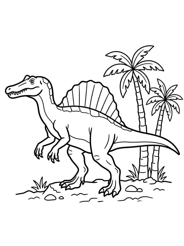 Spinosaurus dan Pohon Palem