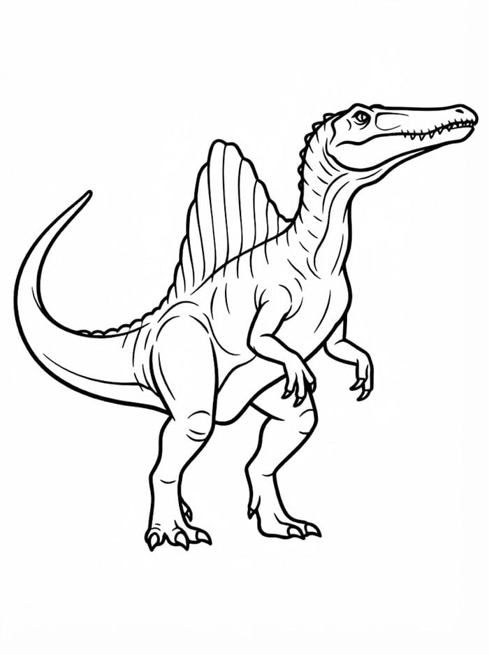 Spinosaurus mengangkat ekornya