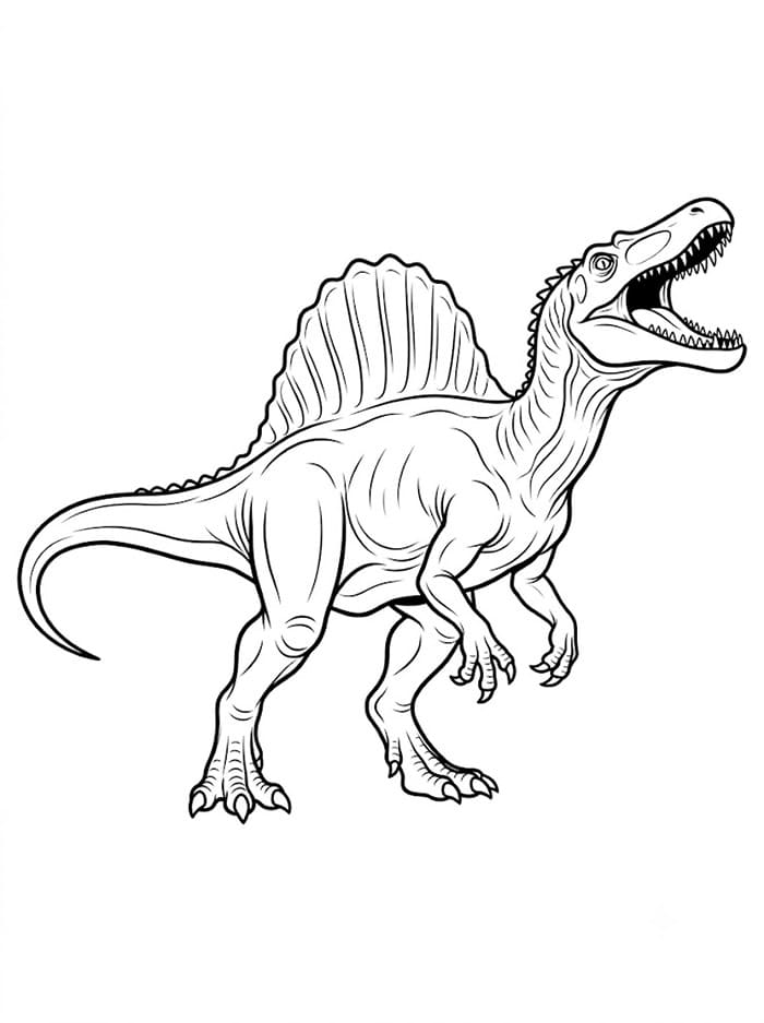 Spinosaurus mengaum dengan tenang