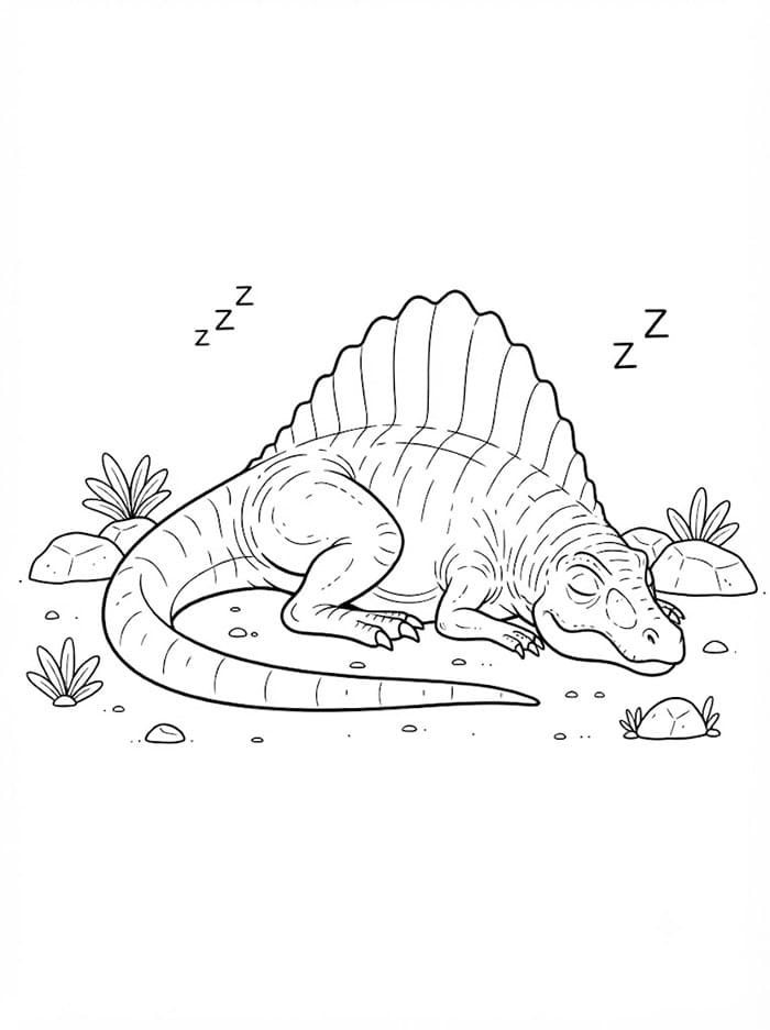 Spinosaurus sedang tidur