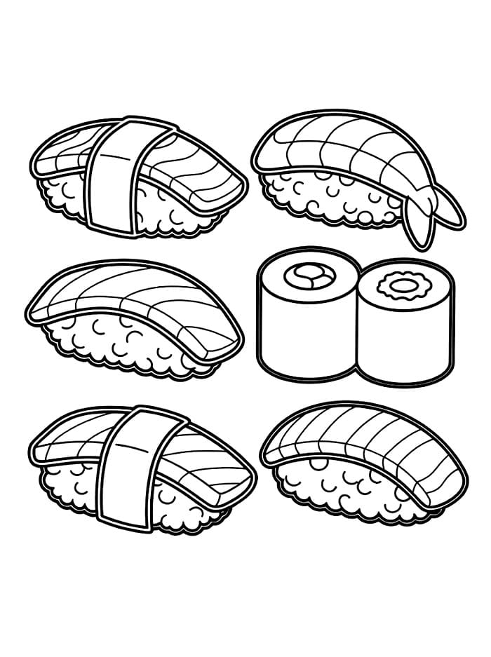 Sushi cetak gratis