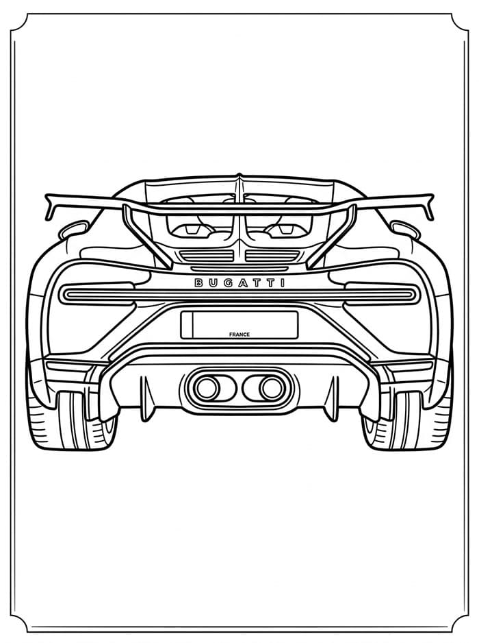Tampilan Belakang Bugatti