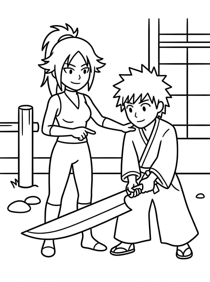 Yoruichi Mengajar Ichigo