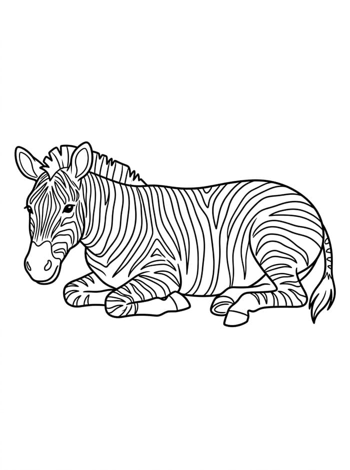 Zebra berbaring