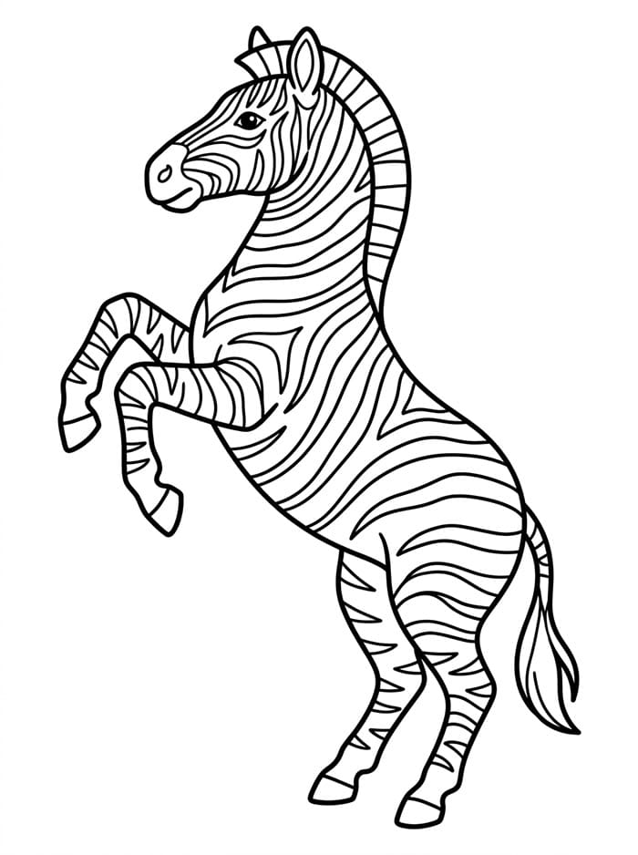 Zebra berdiri tegak