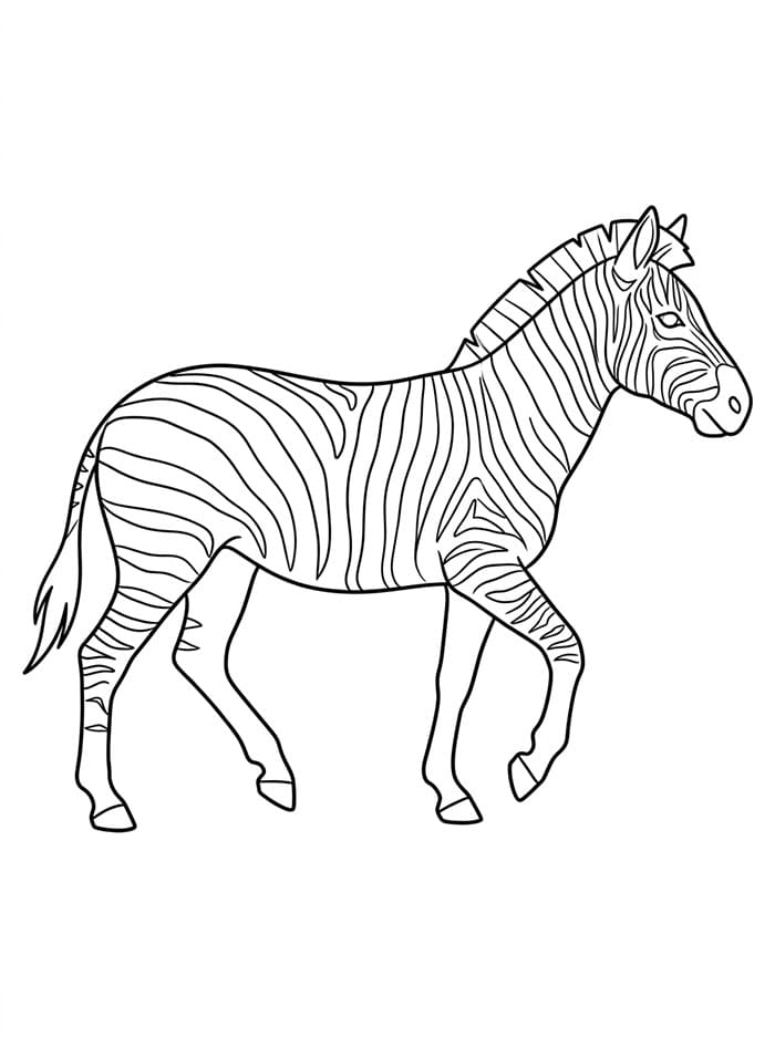 Zebra berjalan