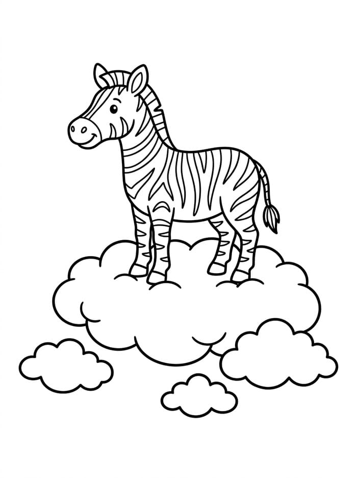 Zebra di atas awan lembut