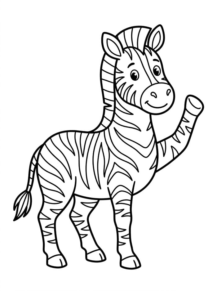 Zebra melambaikan tangan