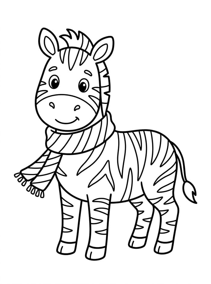 Zebra memakai syal