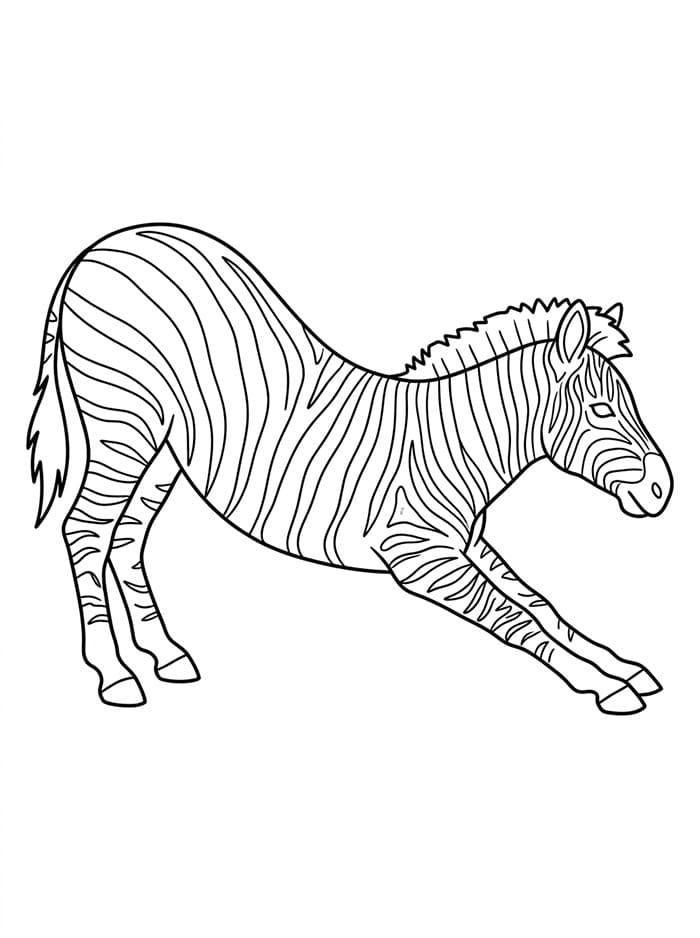 Zebra meregangkan tubuh