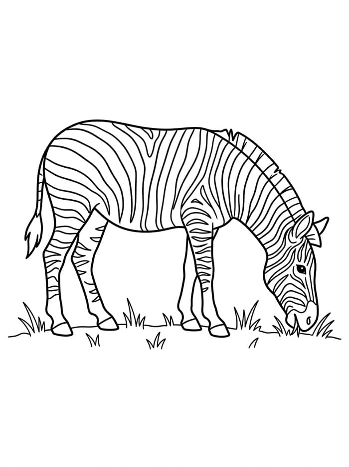 Zebra merumput
