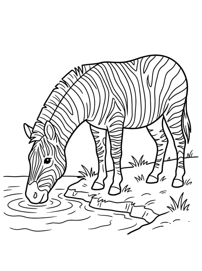 Zebra minum