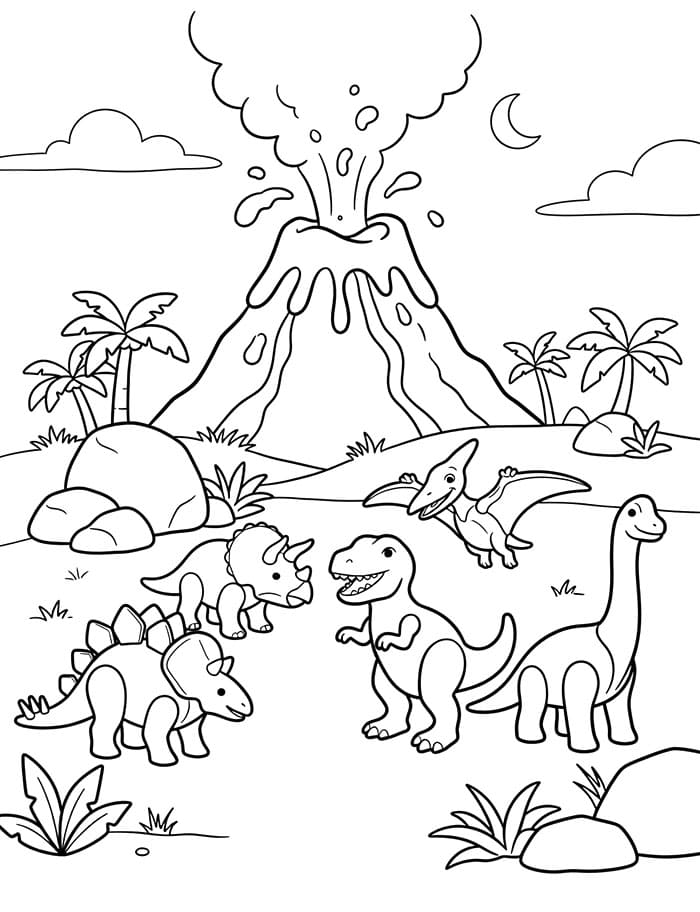 Dinosaurus dan Gunung Berapi Playmobil