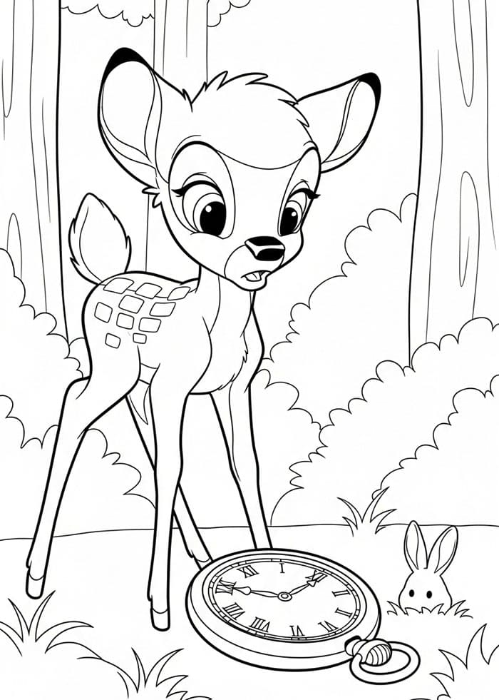 Bambi dengan kompas