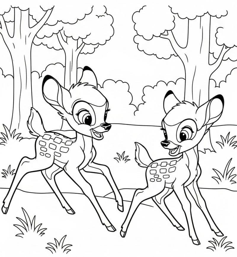 Bambi dengan teman