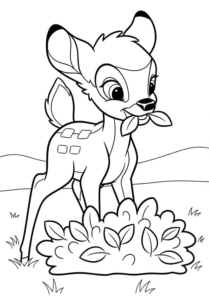 Bambi makan